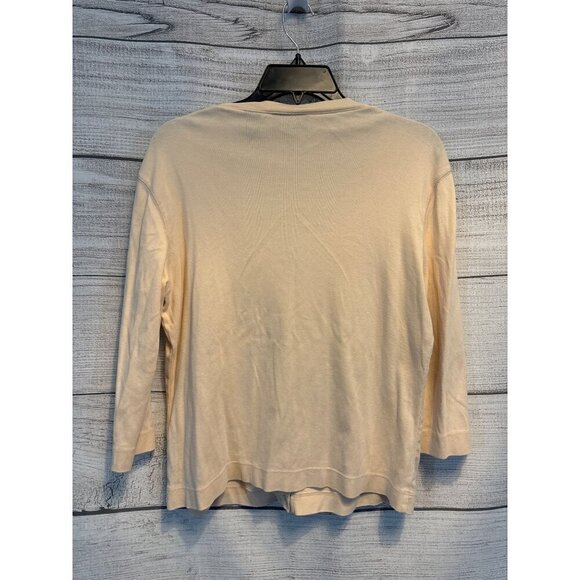 New York & Company Pink V-Neck Button-Up 3/4 Sleeve Cardigan Size L - Picture 3 of 3